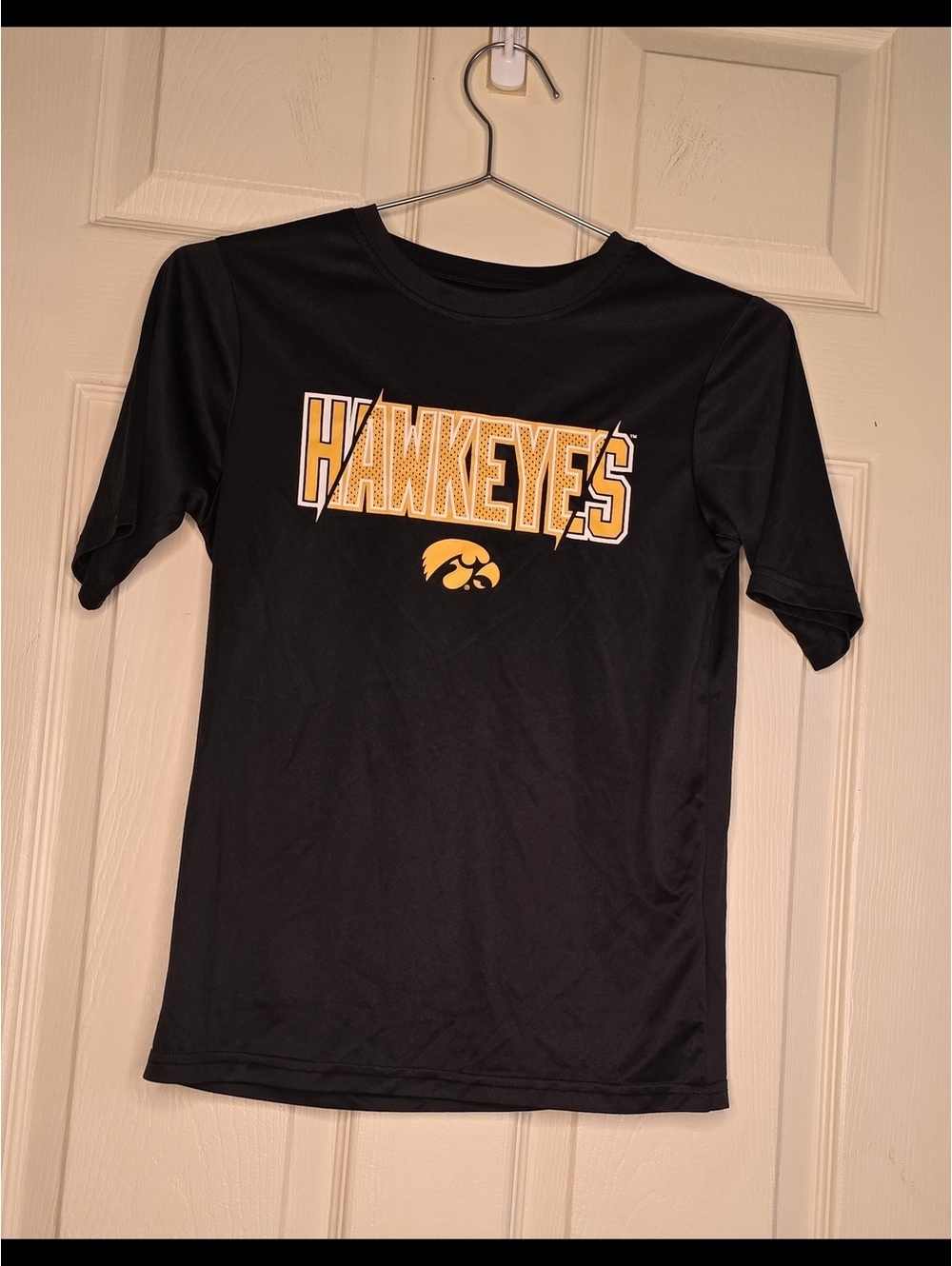 Hanes Black Hawkeyes Athletic Shirt Large